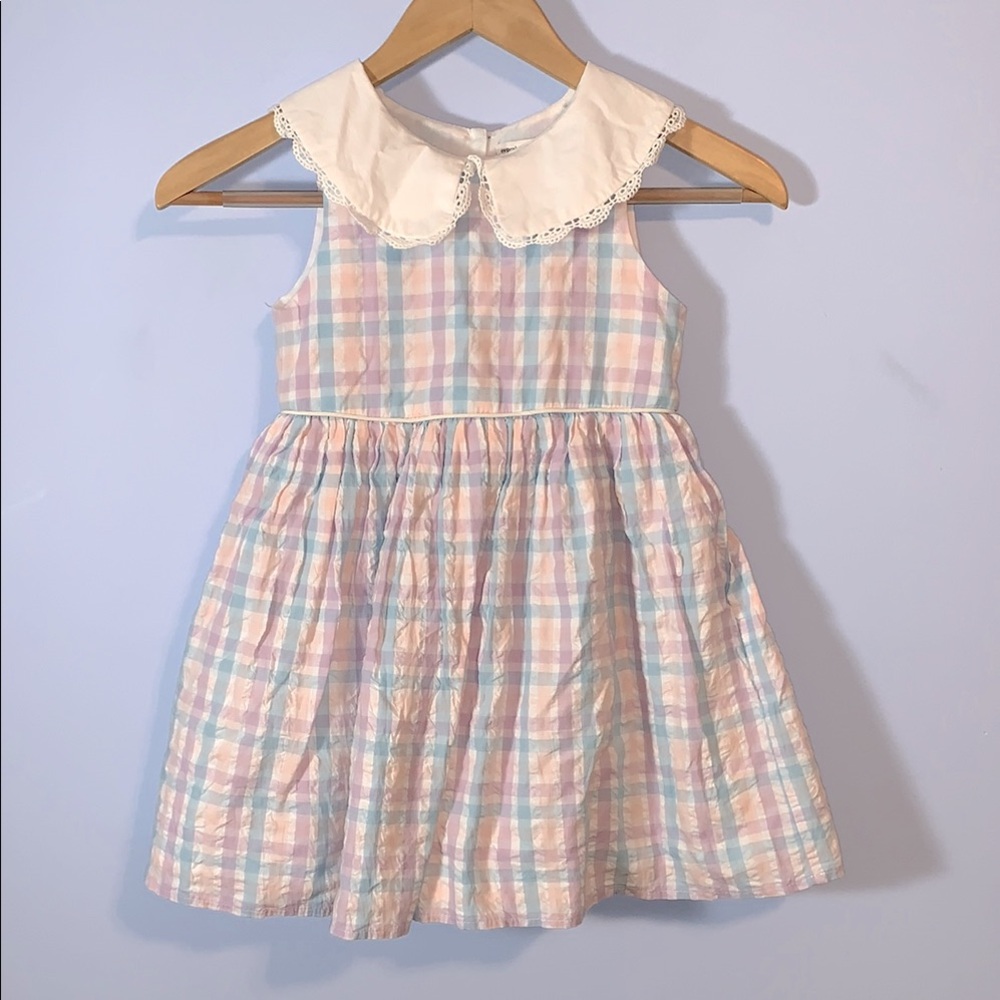 Cupcakes & Cashmere Pink Blue Pleated Sundress